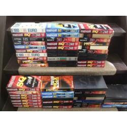 65 videobanden o.a maxell/sony/tdk