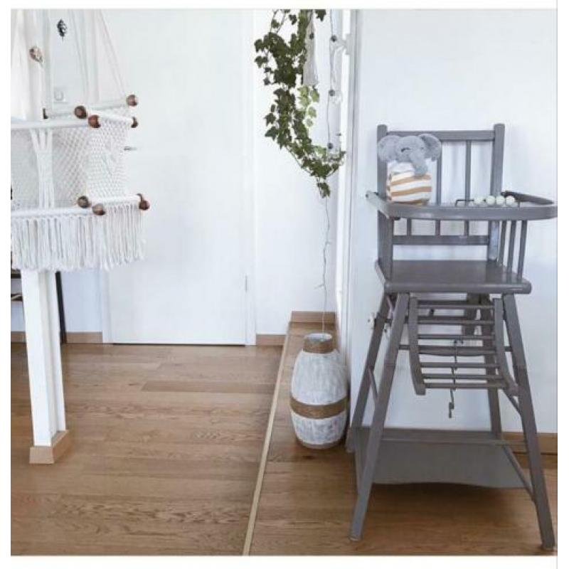 Houten kinderstoel 2in1