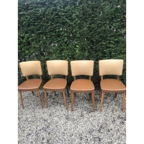 Vintage stoelen 4x