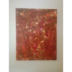 schilderij abstract [ de vijf ] alle 5 dus ook op doek......