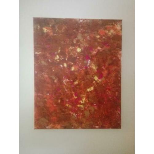 schilderij abstract [ de vijf ] alle 5 dus ook op doek......