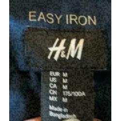 blauw easy iron overhemd maat M