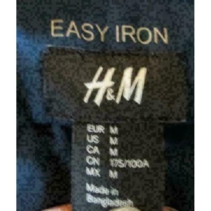 blauw easy iron overhemd maat M