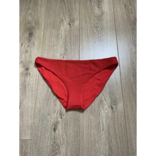 H&M rood gestreept bikinibroekje maat L