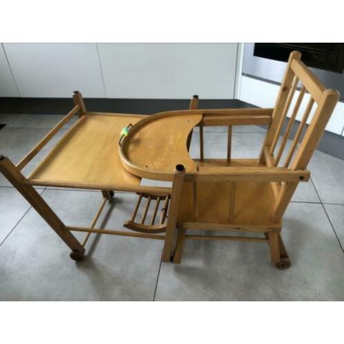 Houten kinderstoel 2in1