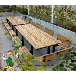 rolstoeltafel muurbank picknicktafel tuintafel terrastafel