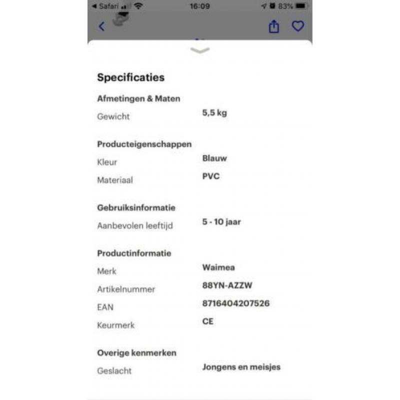 Gebruikte Funtube 2 persoons voor achter boot