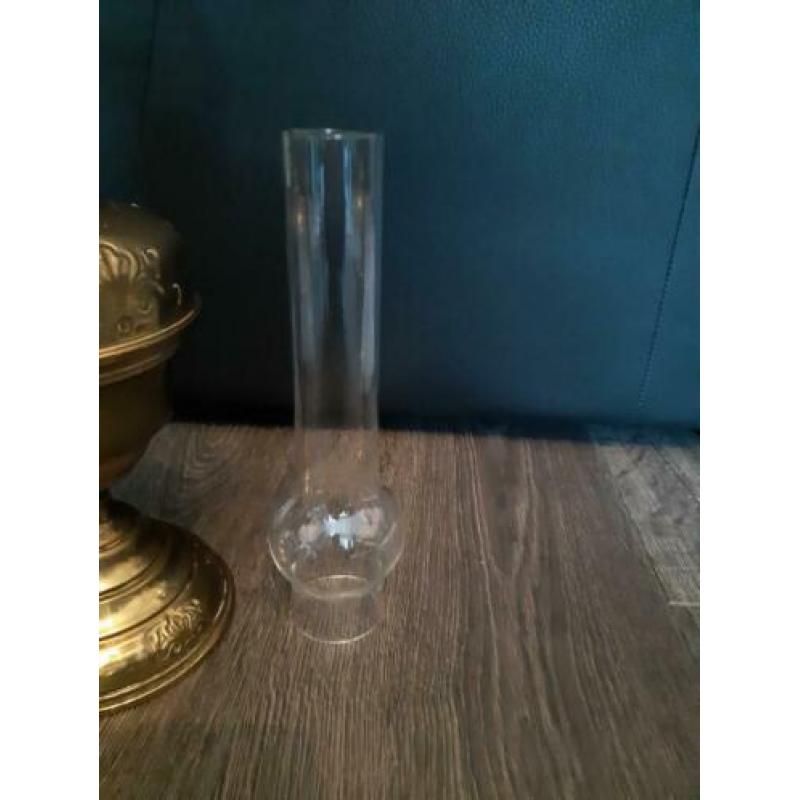 Koperen olielamp incl. extra glaasje