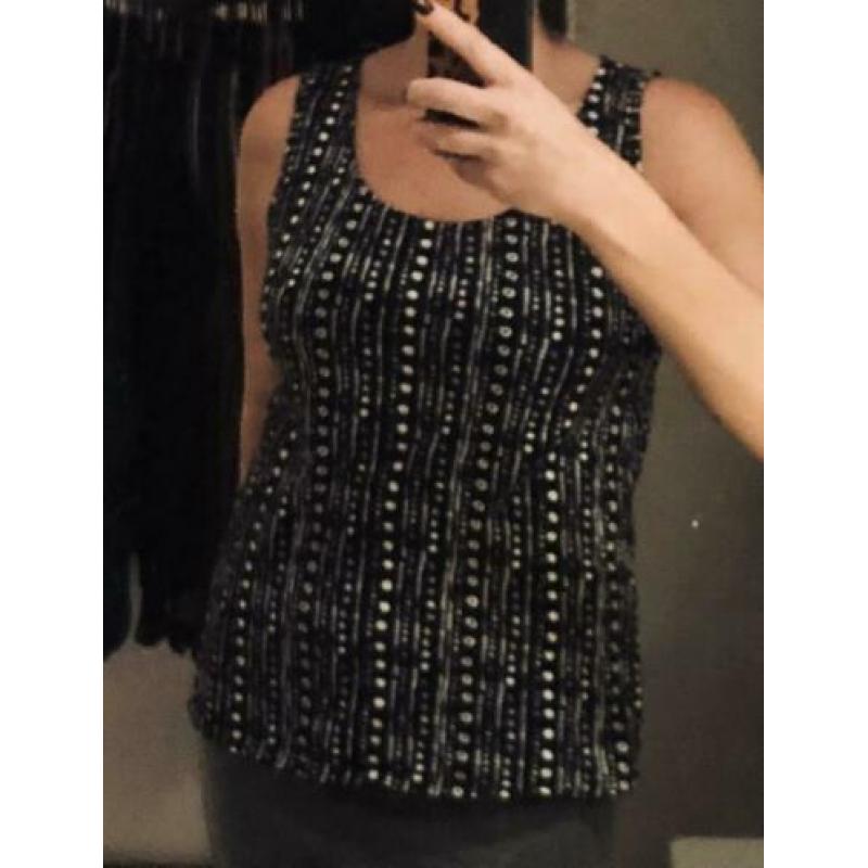 Top met opgewerkte rug, M