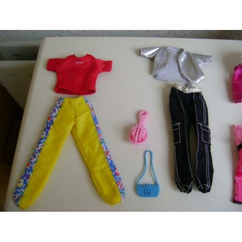 10 del barbie set met lange roze galajurk jas tas shirt broe