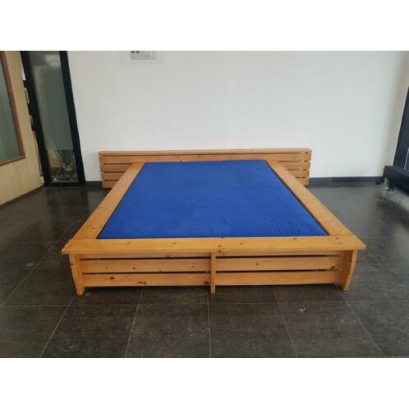 Complete 2 persoons bed grenen