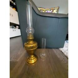 Koperen olielamp incl. extra glaasje