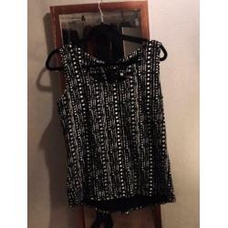 Top met opgewerkte rug, M