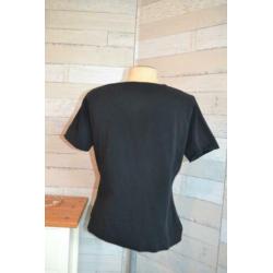 promiss zwart basic shirtje van stretch katoen M/L -- K434