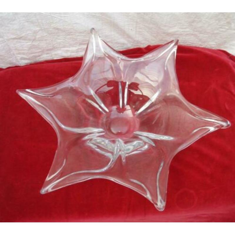 Vintage Murano Kristalglas Ster Splash Schaal