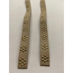 imitatie suede bandje 10 mm breed x ong. 2 mt. Nr 23247
