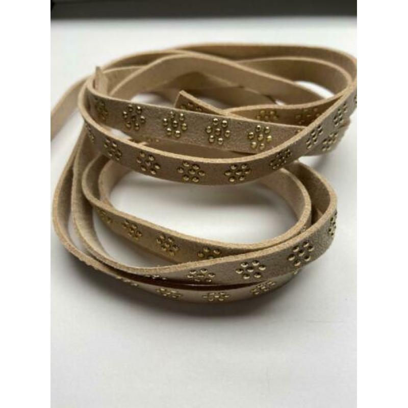 imitatie suede bandje 10 mm breed x ong. 2 mt. Nr 23247