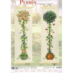 Cado PERMIN BORDUURPAKKET SCHELLEKOORD,MUSSEN+PAARSE BLOEMEN