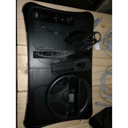 Wii met wii fit plus, wheel& balance board