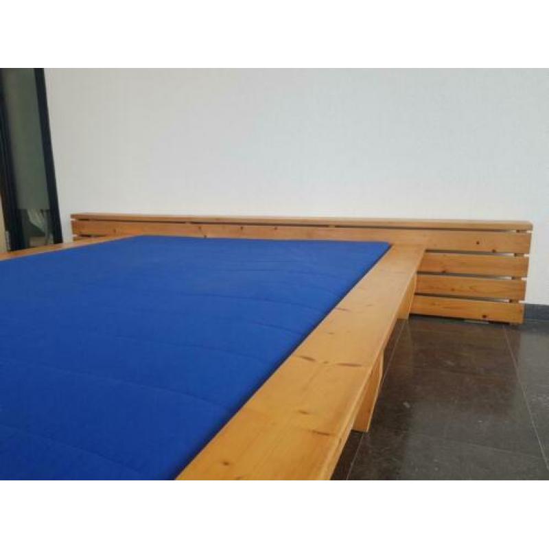 Complete 2 persoons bed grenen