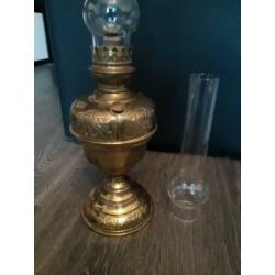 Koperen olielamp incl. extra glaasje