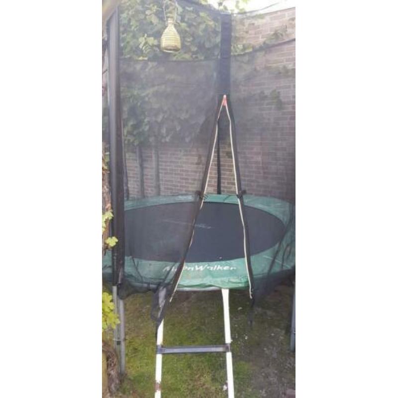 Trampoline Moonwalker 250 m met net en trap