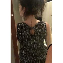 Top met opgewerkte rug, M