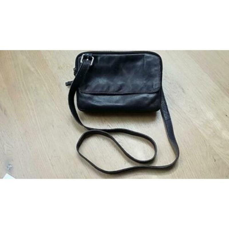 Zwart leren tas