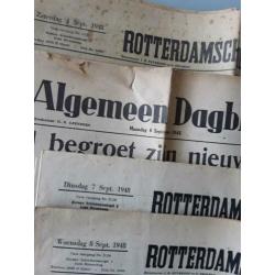 1948: 3x Rotterdamsch Nieuwsbl.+1x A.D. :inhuldiging JULIANA