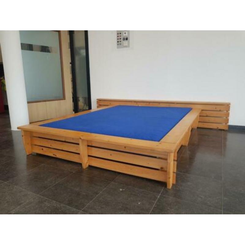 Complete 2 persoons bed grenen
