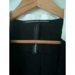 10 Days oversized blazer jasje zwart bies wit 0