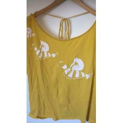 Kuyichi top shirt geel zgan maat L