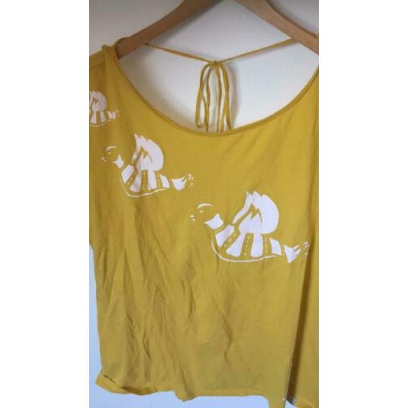 Kuyichi top shirt geel zgan maat L