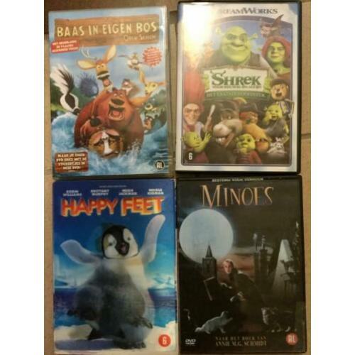Diverse kinderdvd’s Shrek Minoes Happy Feet