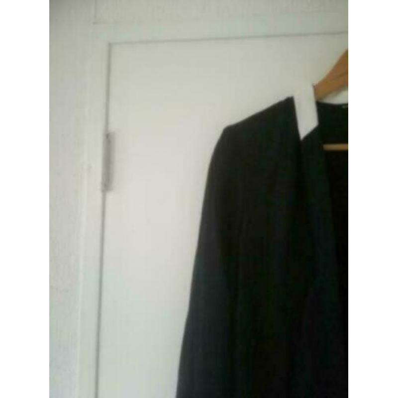 10 Days oversized blazer jasje zwart bies wit 0