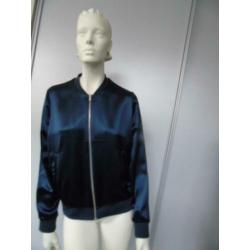 Samsoe & Samsoe blauw glans jasje / vestje L Nieuwstaat !