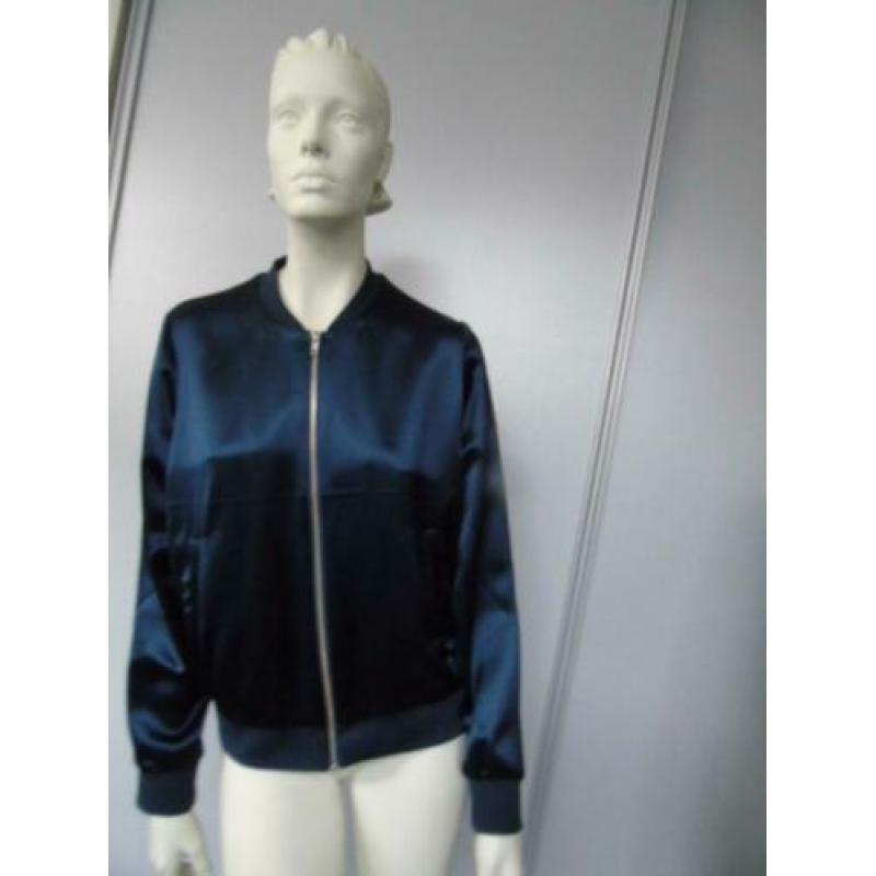 Samsoe & Samsoe blauw glans jasje / vestje L Nieuwstaat !