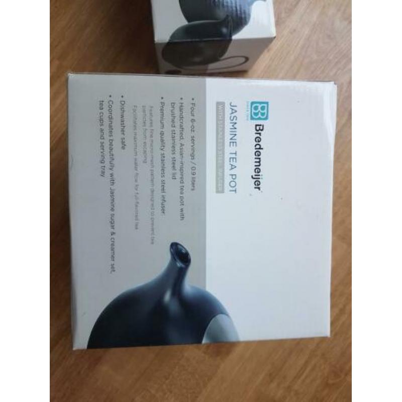 Bredemeijer Jasmine Tea Pot and Sugar & Creamer set