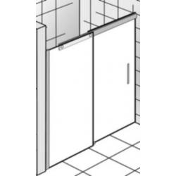 Schuifdeur nis 120 cm Grijs glas Ben Futura chroom