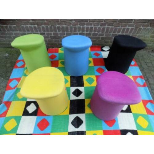 Geel artifort lilla kruk patrick norguet design retro vintag