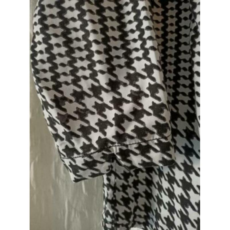 Sandwich - top van zwart wit viscose Maat 42 L