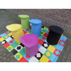 Geel artifort lilla kruk patrick norguet design retro vintag