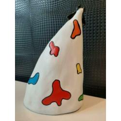 Multi colour beeld "scheve" koe 25cm !