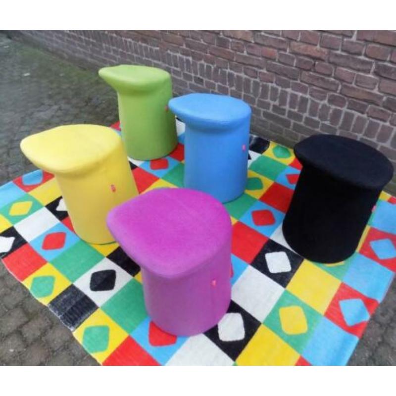 Geel artifort lilla kruk patrick norguet design retro vintag