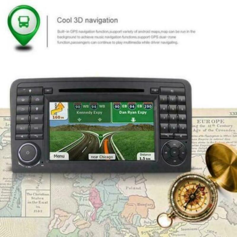 Mercedes ML radio navigatie android 9.0 wifi dab+ carplay