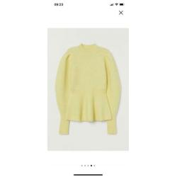 H&M Trui van wol mix met peplum