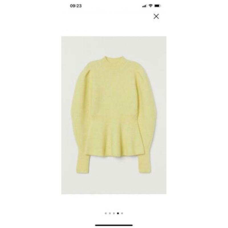 H&M Trui van wol mix met peplum