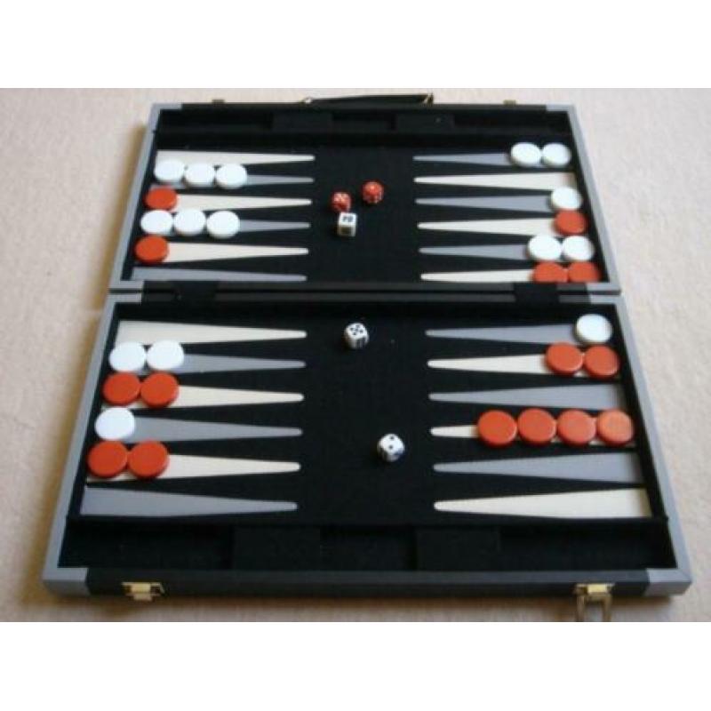 LEUK: DeLUXE Backgammon XL Koffer (45,5 x 26,5/53 cm)