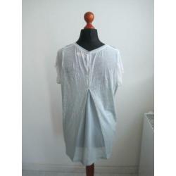 Cream t shirt mintgroen zo goed als nieuw maat M