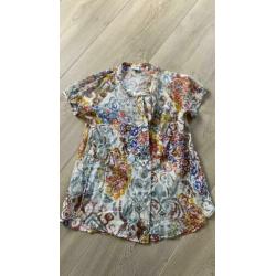 Caliban blouse van Pauw korte mouw maat 42 =S